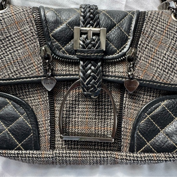 Luella Vintage Two-Way Chain Strap Tweed Handbag - Picture 2 of 6